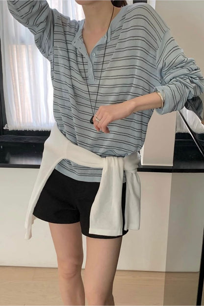 *  Breeze Stripe Summer Knit Top