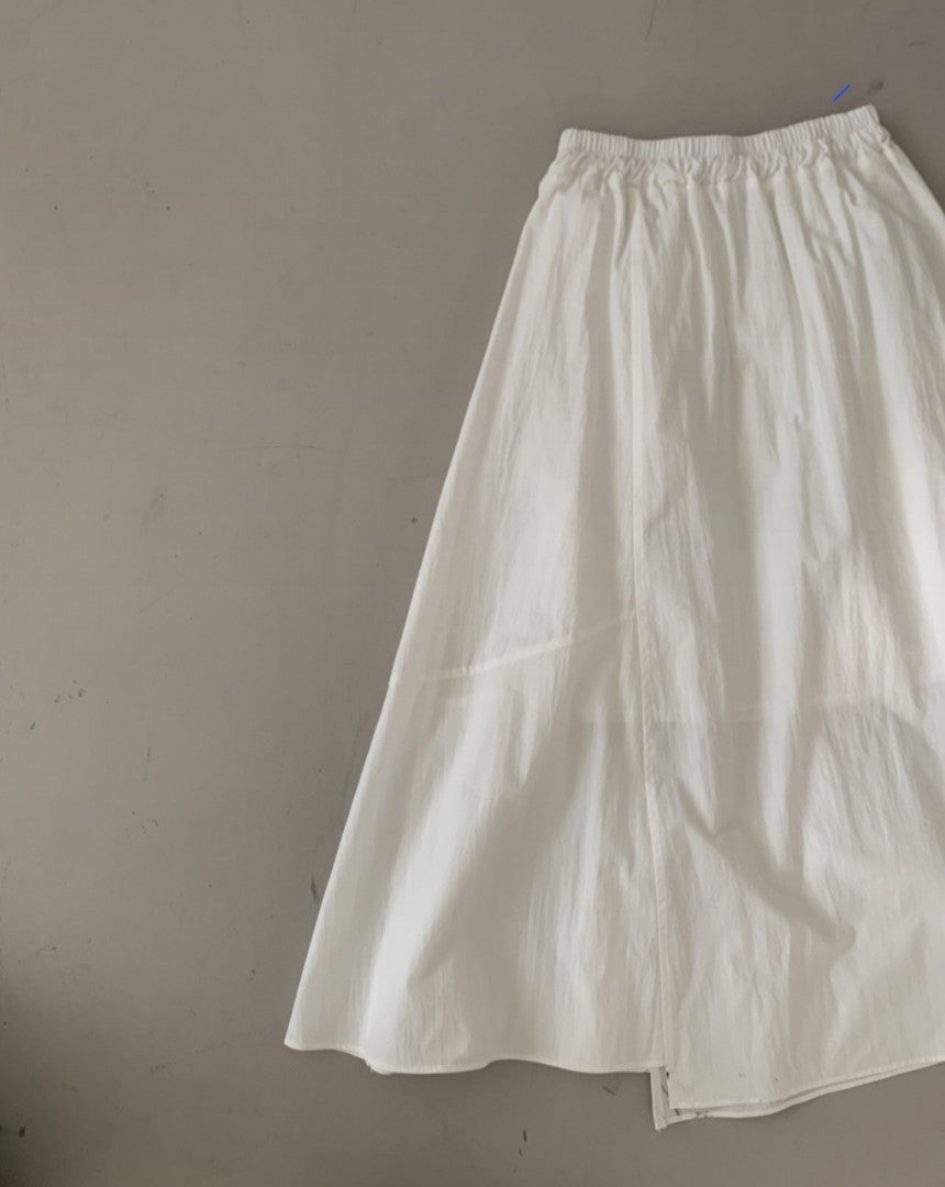 * Shirring Detail Flare Skirt