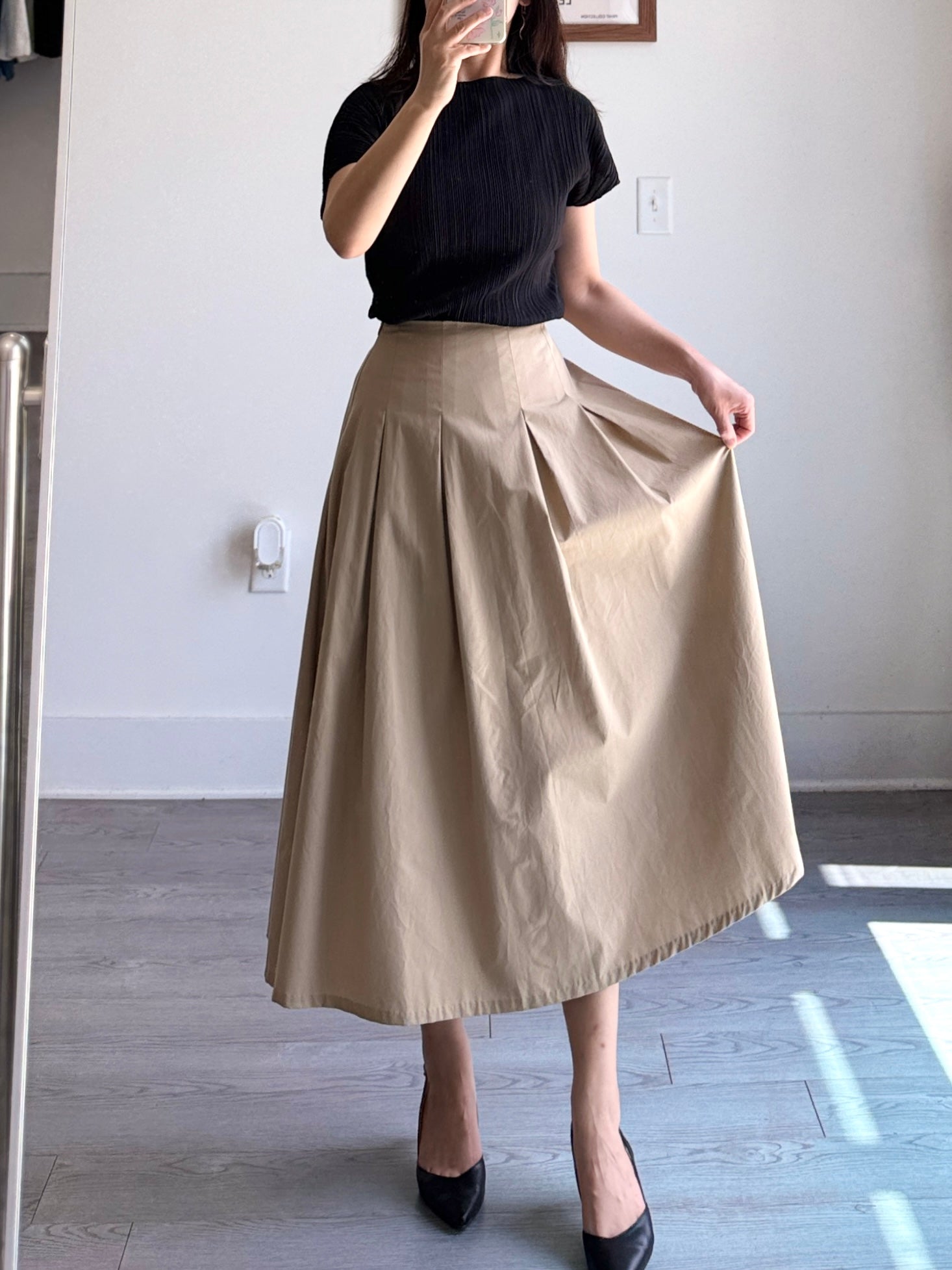 Pintuck Flare Skirt | Bottoms– AdoreMeU