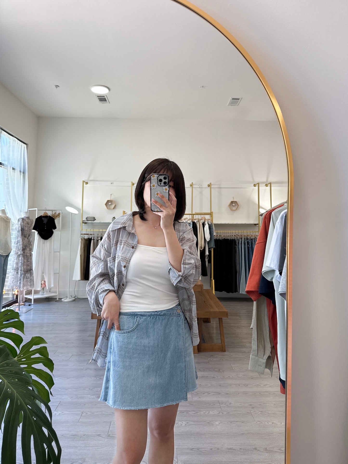 Denim Wrap Skirt