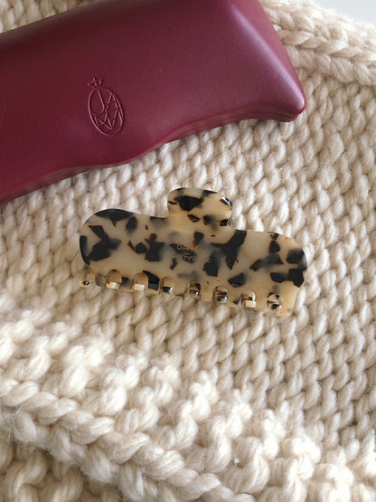French Leopard Hair Clip