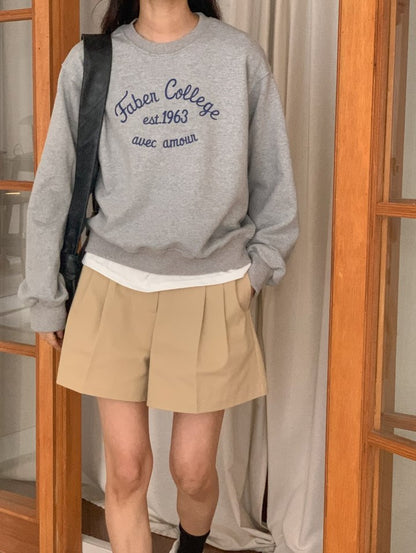 * Pintuck Cotton Shorts