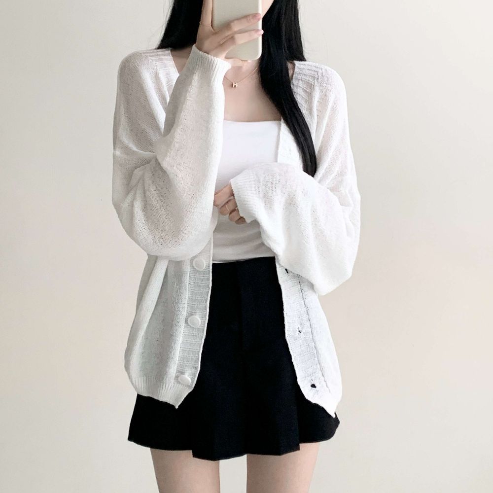 * Loose Summer Knit Cardigan