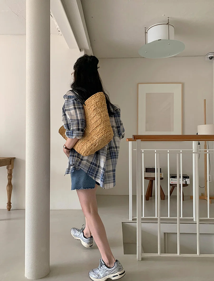 * Daily Oversized Check Shirt