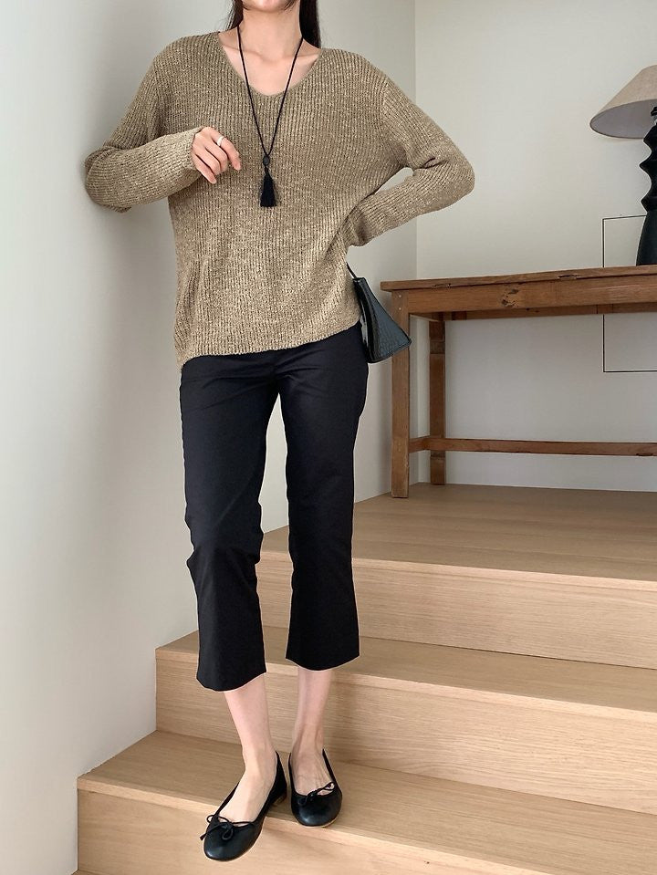 Slit Loose Knit Sweater(~10/18)