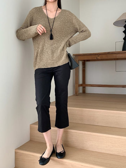Slit Loose Knit Sweater(~10/18)