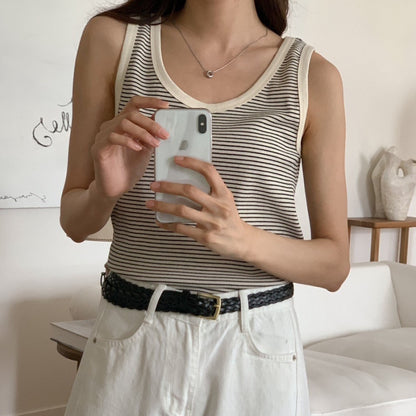*Summer Stripe Sleeveless Top