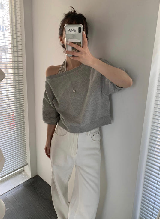 * Halter Layered Sweatshirt Set