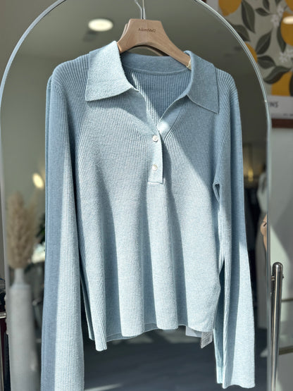 Collar Button Golgi Knit - AdoreMeU