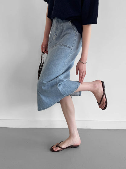 Front Pocket Denim Skirt(~7/6)