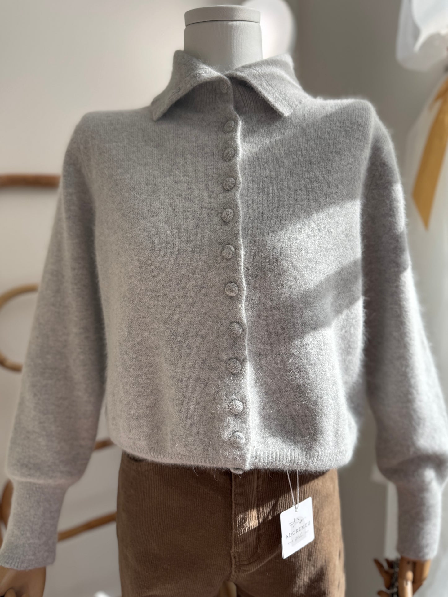Mockneck Cardigan