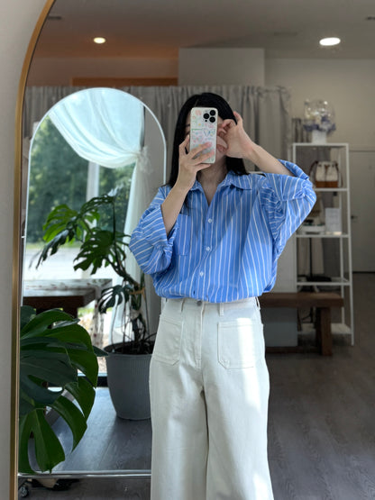 Fall Striped Button-Down Shirt(~9/8)