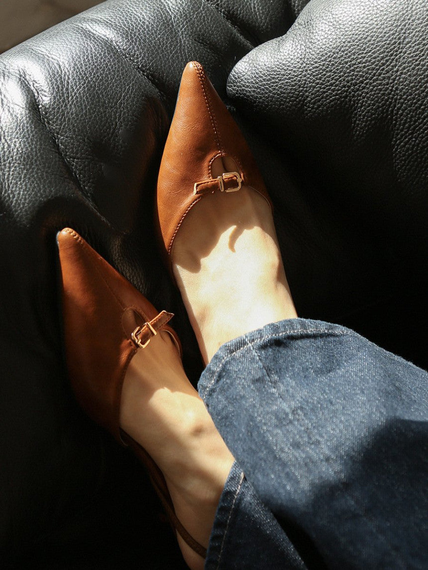 *Buckle Slingback Heel