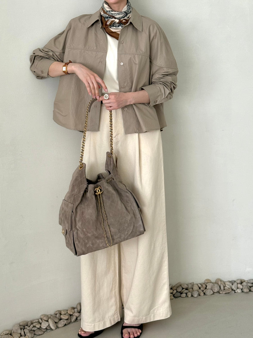 Matte Leather-Look Shirt Jacket