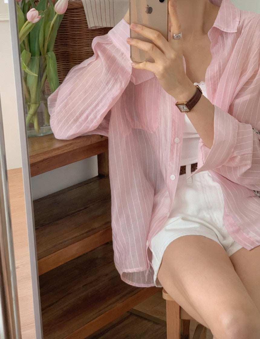 * Tencel Rayon Sheer Shirt