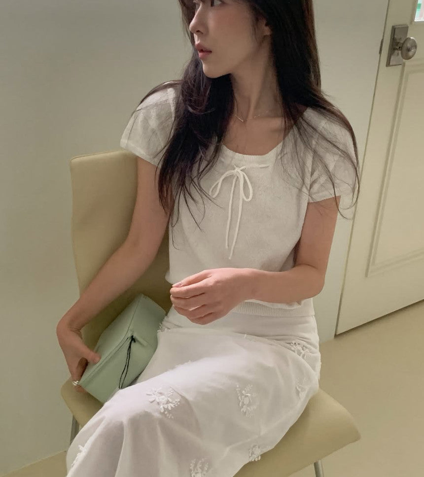* From Ribbon Short Sleeve Knit