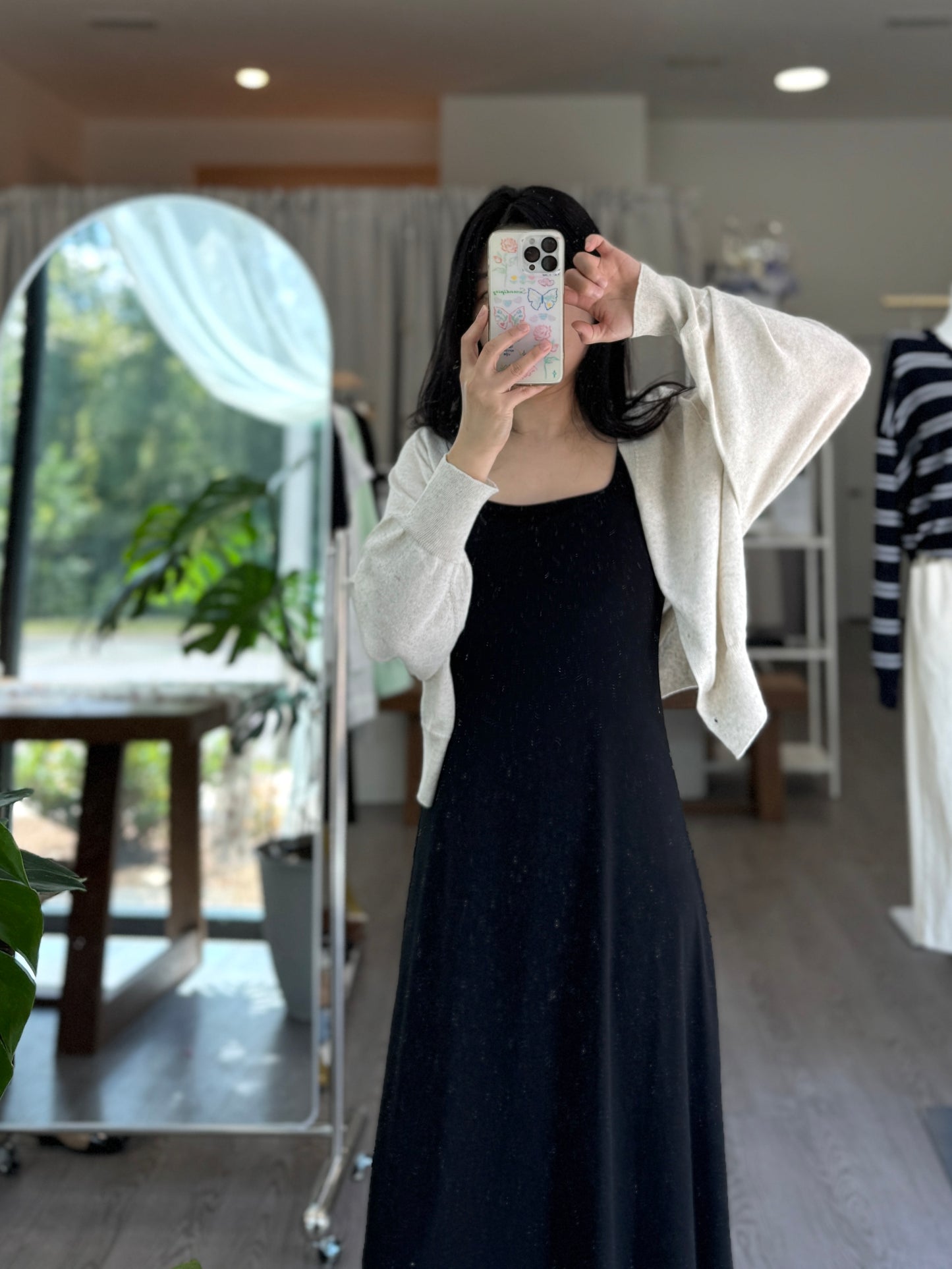 Linen Whole garment Cardigan(~9/8)