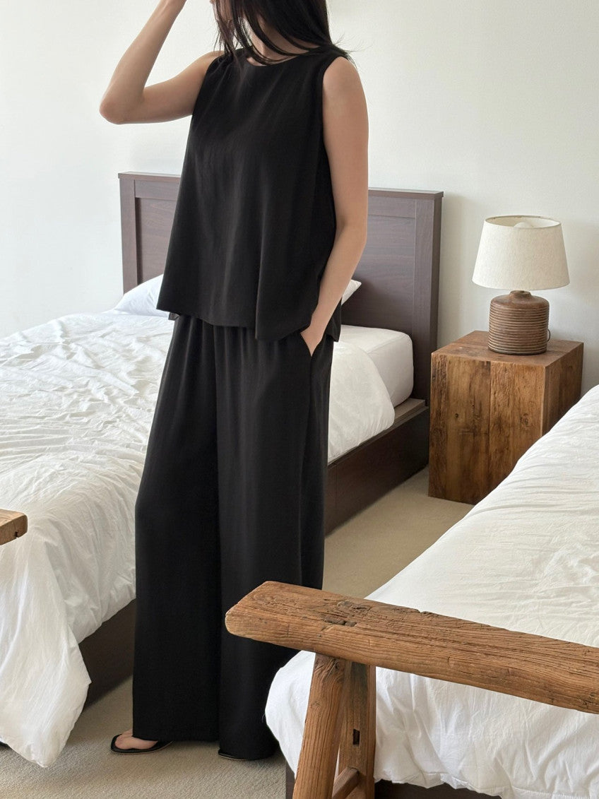 Linen Sleeveless and pants Set(~6/21)
