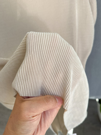 Velvet Pleats Shortsleeve