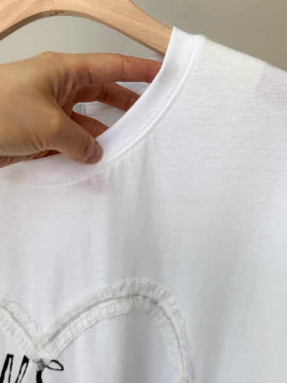 Lace Heart T-shirt - AdoreMeU