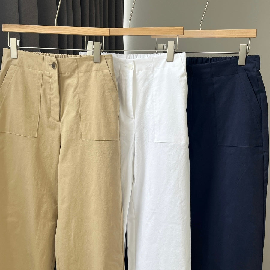 * Cotton Straight Fit Pants