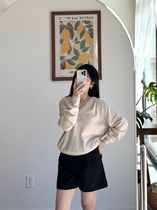 V neck loose fit knit - AdoreMeU