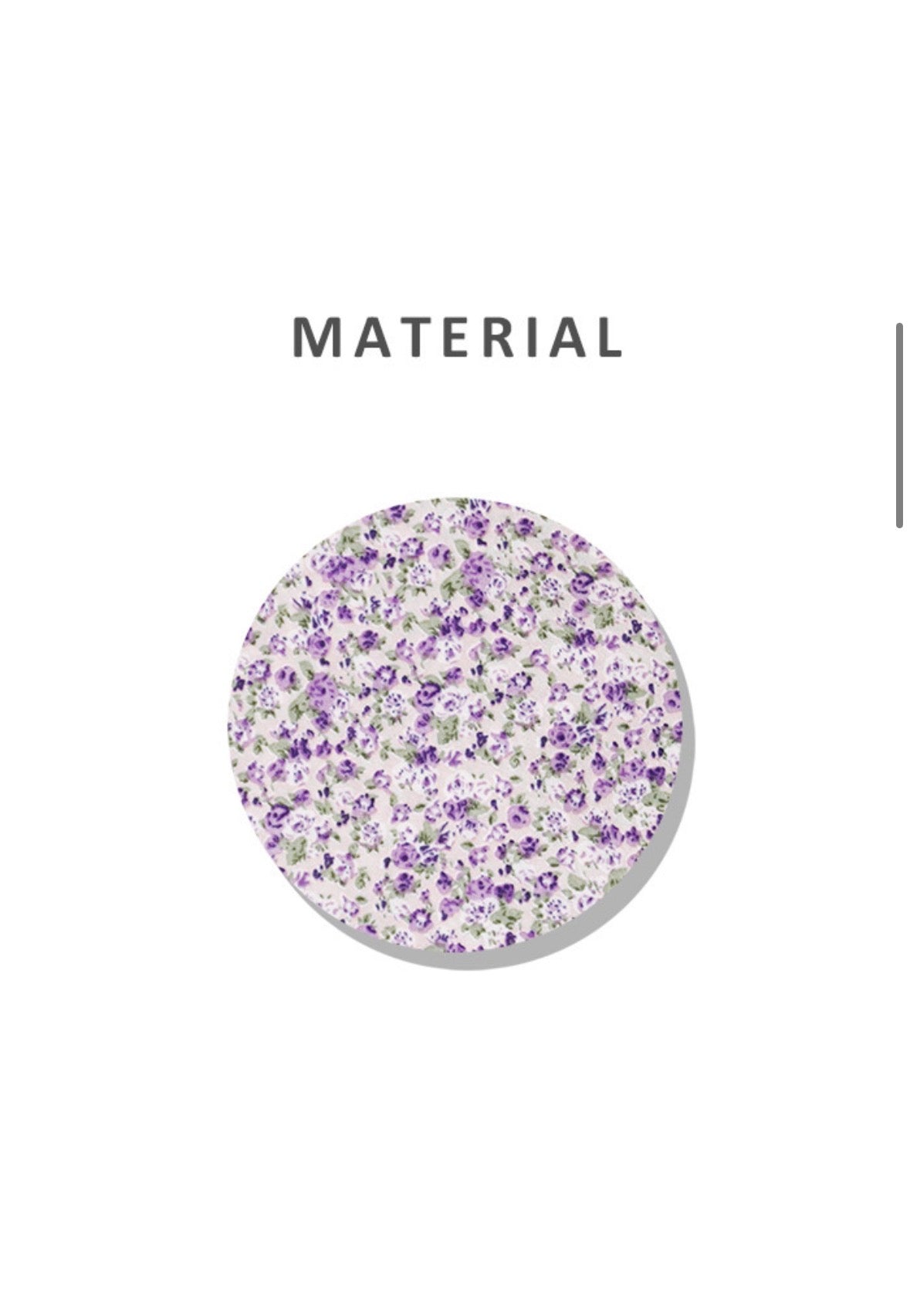 * Lavender Floral Puff Dress