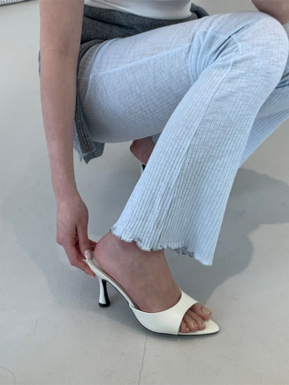 * Open-toe high heels(소가죽)