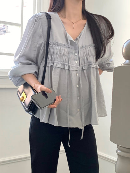 *Shirring Blouse