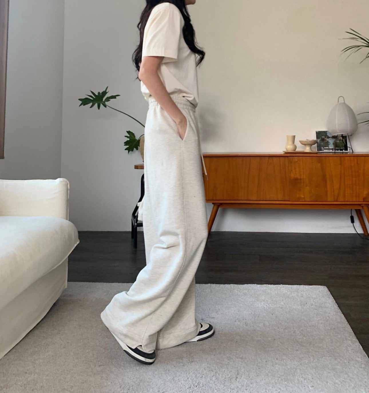 Side Slit Hem Pants(~3/16)