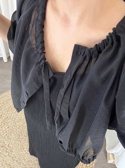 Organza Shirring Blouse