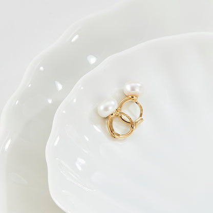 Pearl Ring Earring 14K - AdoreMeU