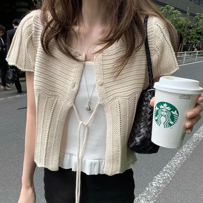 * Mist Half Cardigan