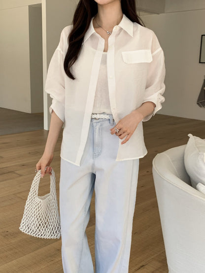 Back Strap Roll Up Shirt(~6/23)