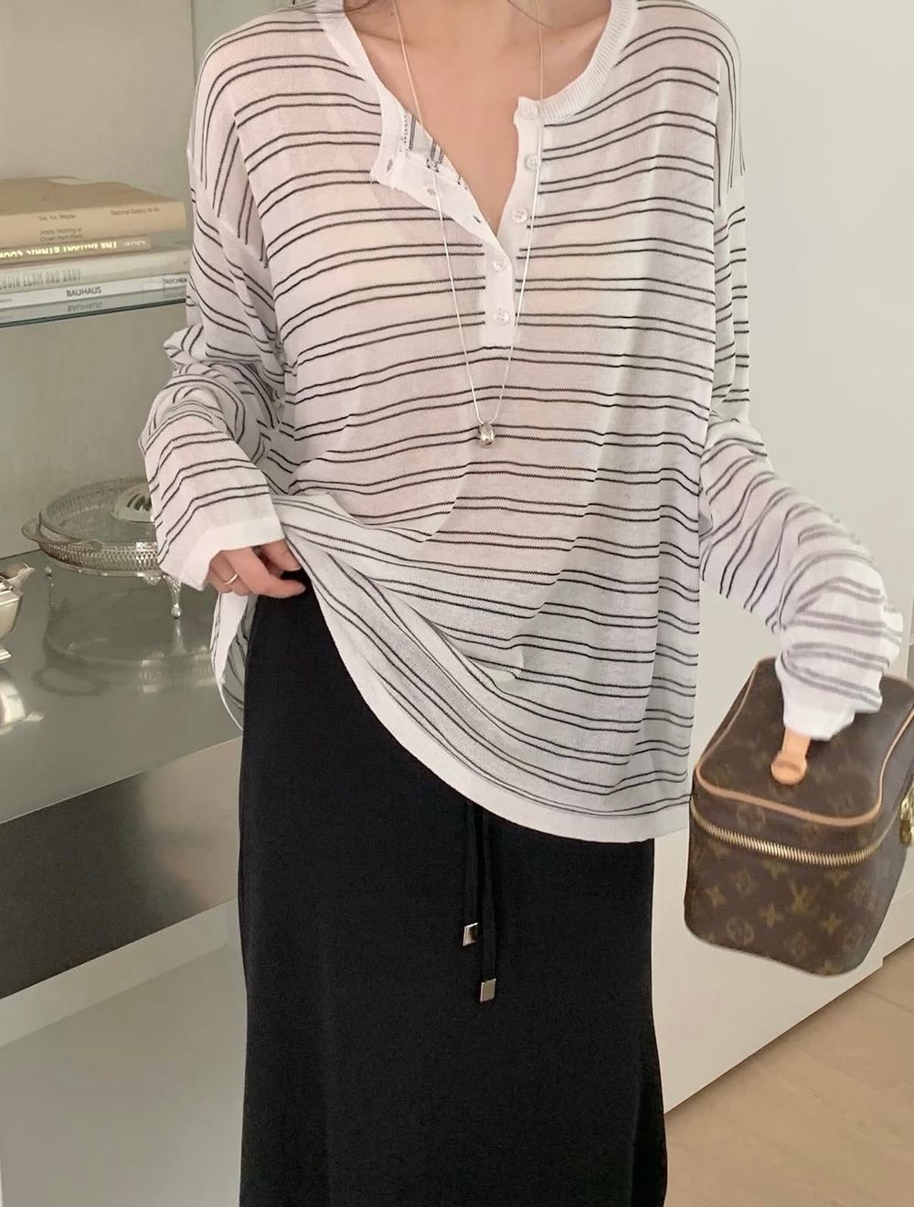 *  Breeze Stripe Summer Knit Top