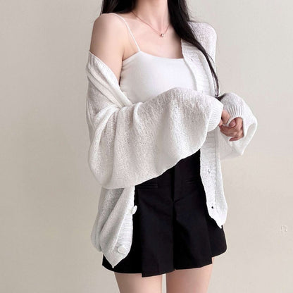 * Loose Summer Knit Cardigan