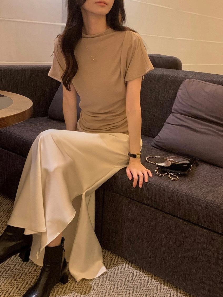 *  Elise Mock Neck Top
