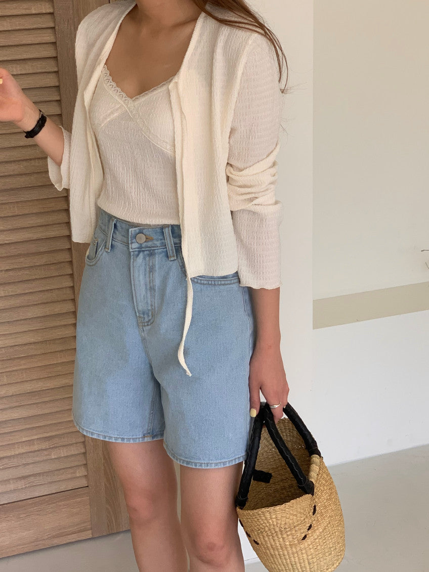 *  Simple Denim Shorts