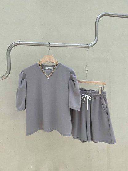 * Puff Sleeve Two-Piece Set