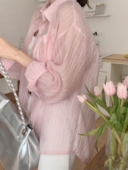* Tencel Rayon Sheer Shirt