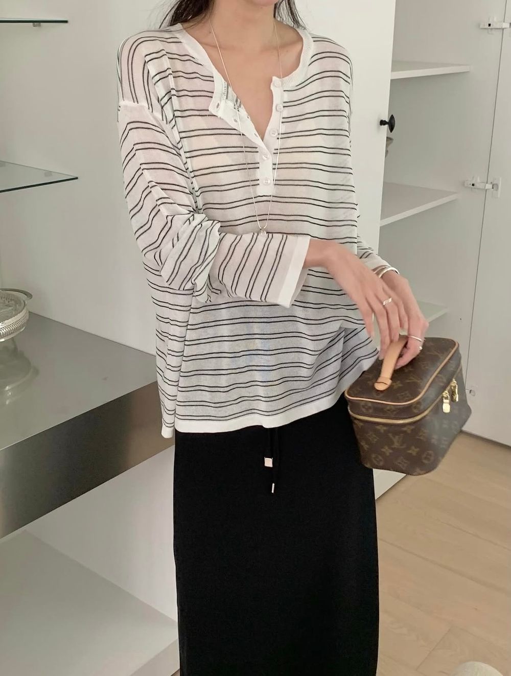 *  Breeze Stripe Summer Knit Top