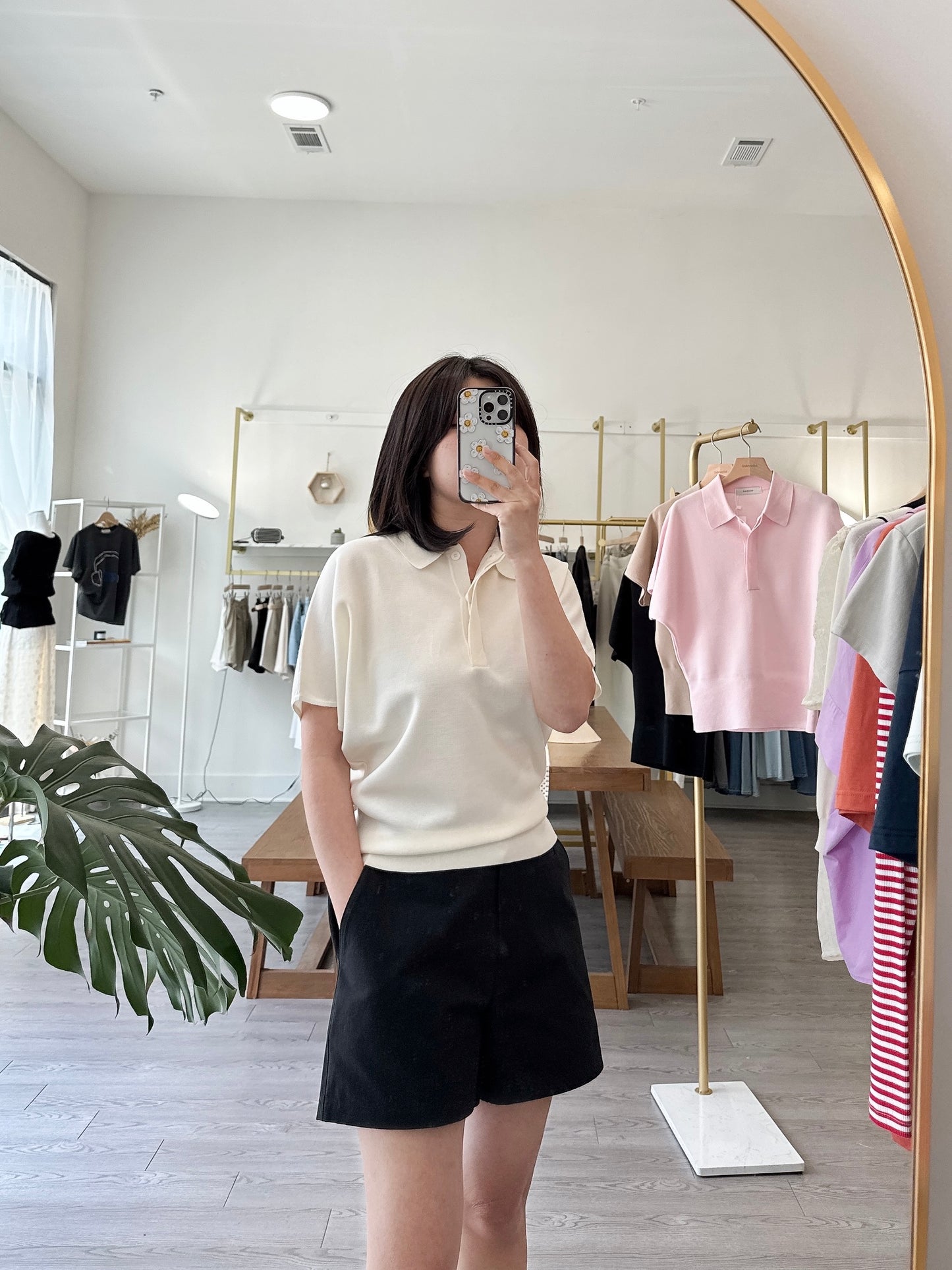 Plume Collar Knit Top (~6/4)