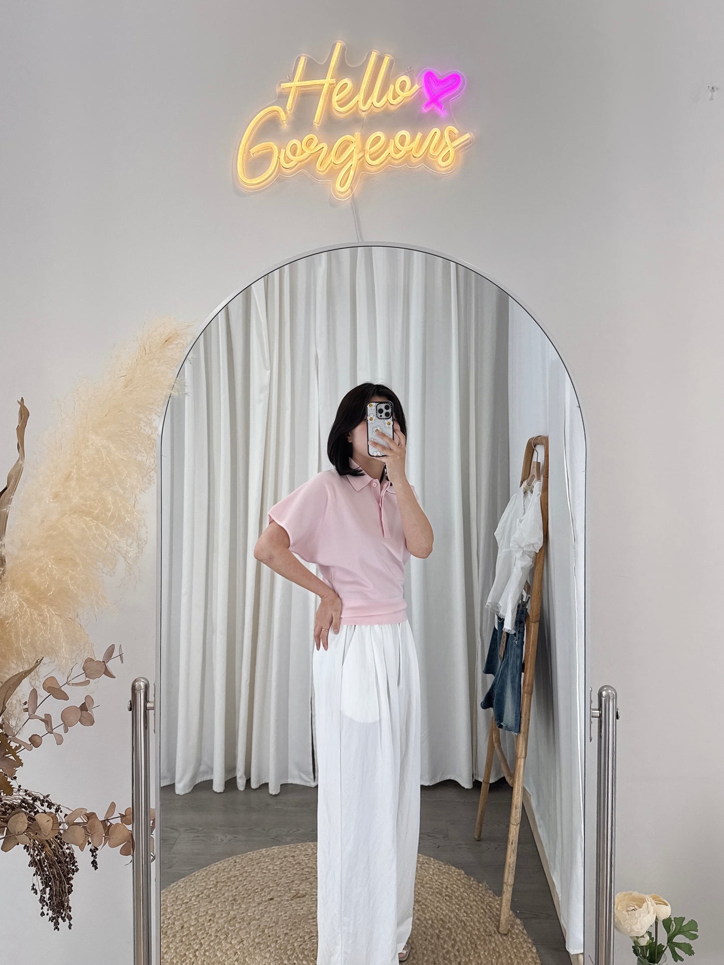 Plume Collar Knit Top (~6/4)