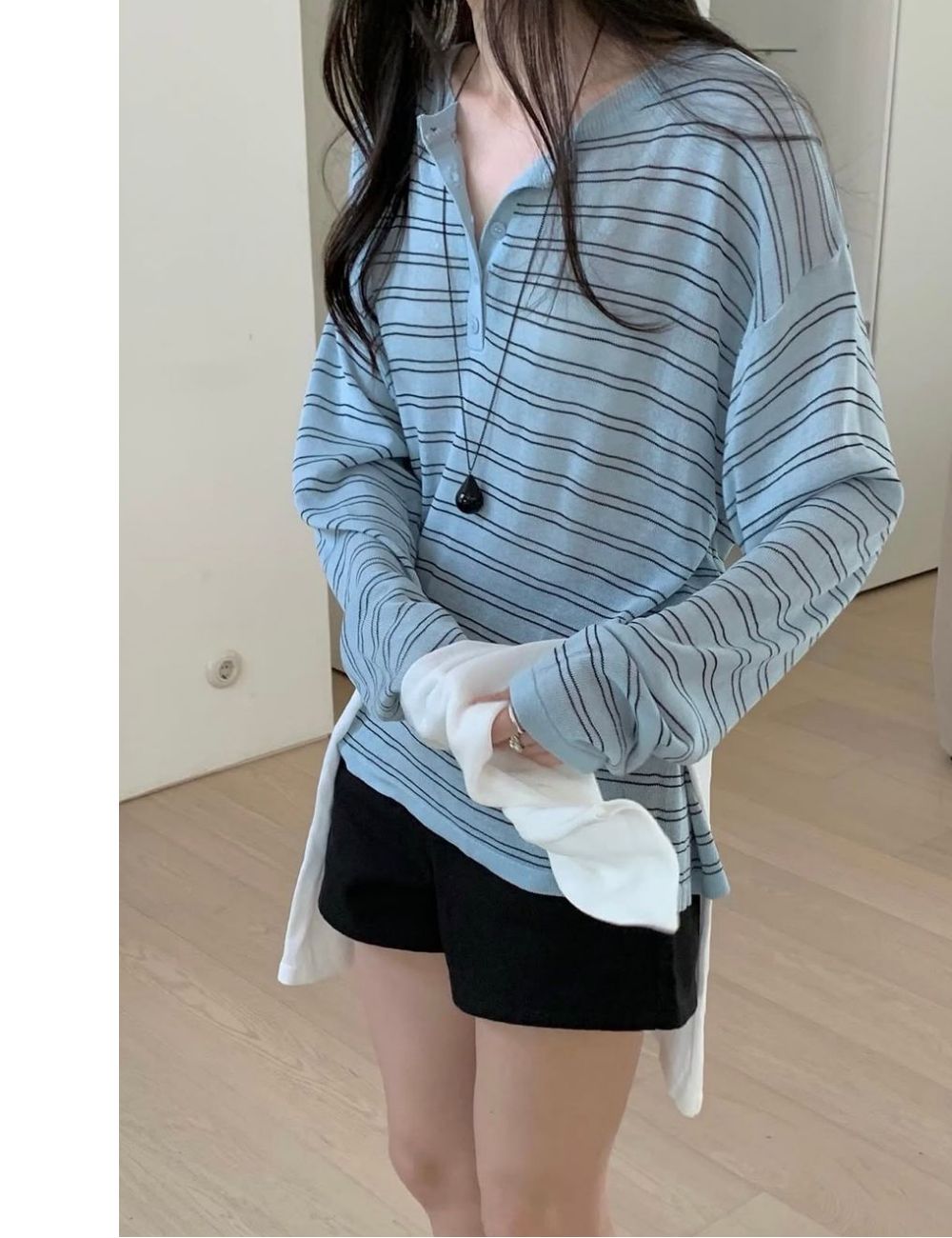 *  Breeze Stripe Summer Knit Top