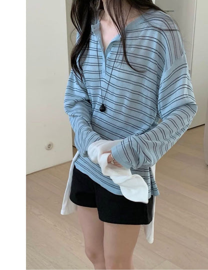 *  Breeze Stripe Summer Knit Top