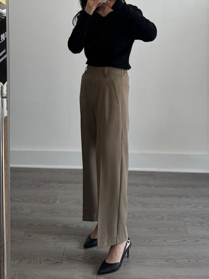 Simple Straight Banding Pants - AdoreMeU