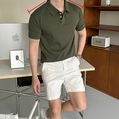 Collar  Muscle Short Sleeve - AdoreMeU