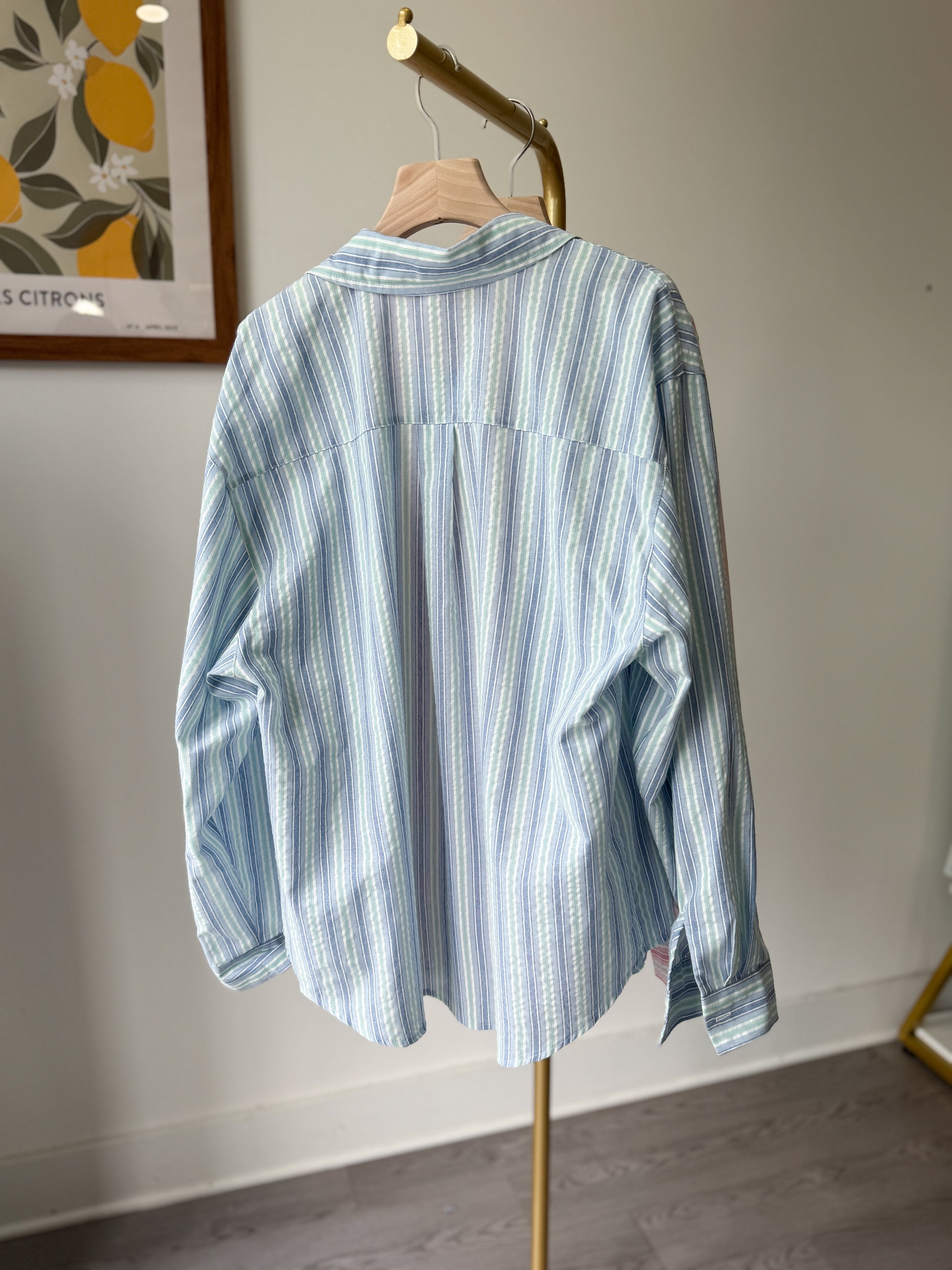 Color Stripe Shirt - AdoreMeU
