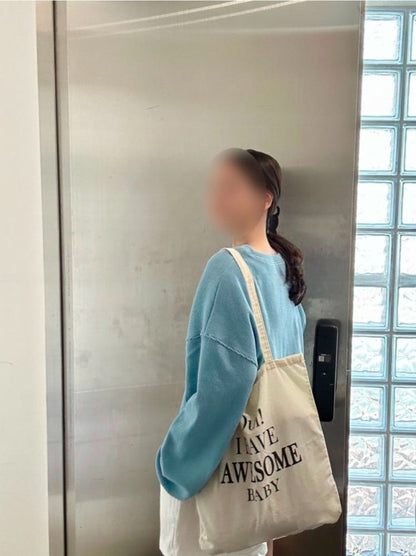 * Waffle Drawstring Sweatshirt