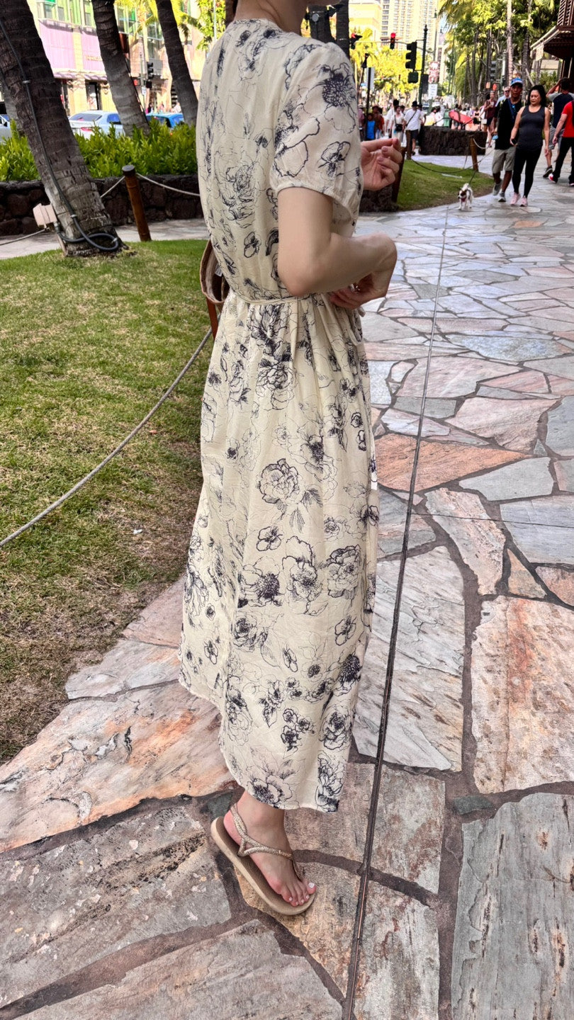 * Floral Wrap Dress
